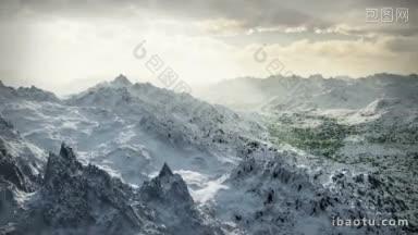 雪山荒野冰川日落高清视频动画荒野主题